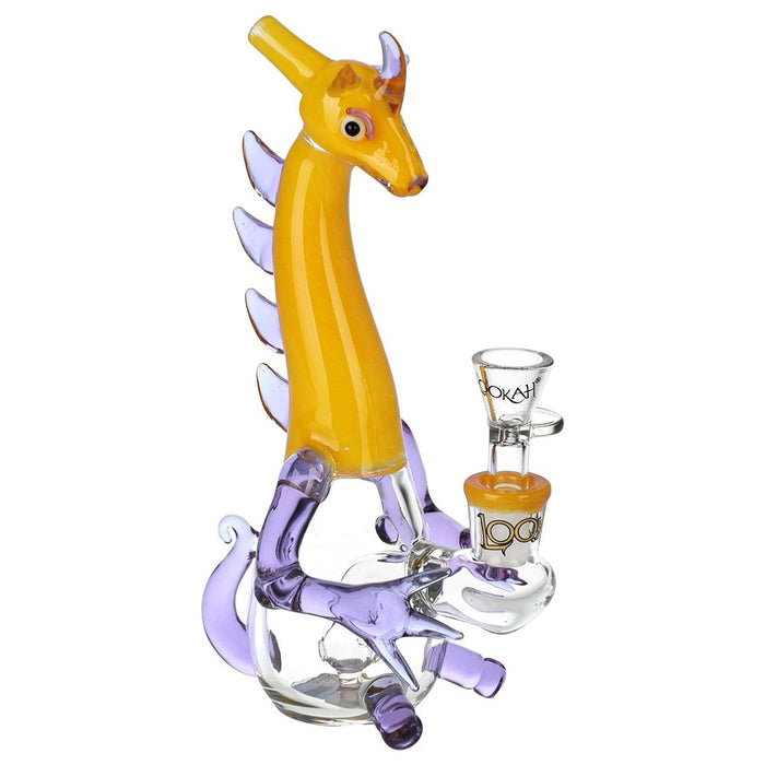 Lookah Glass Dragon Water Pipe yellow side