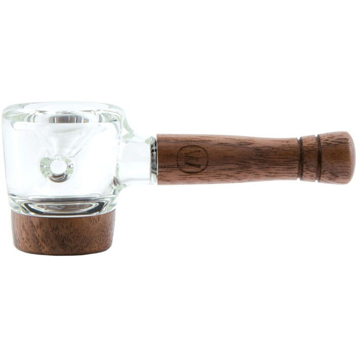 Marley Natural Glass and Walnut Spoon Pipe