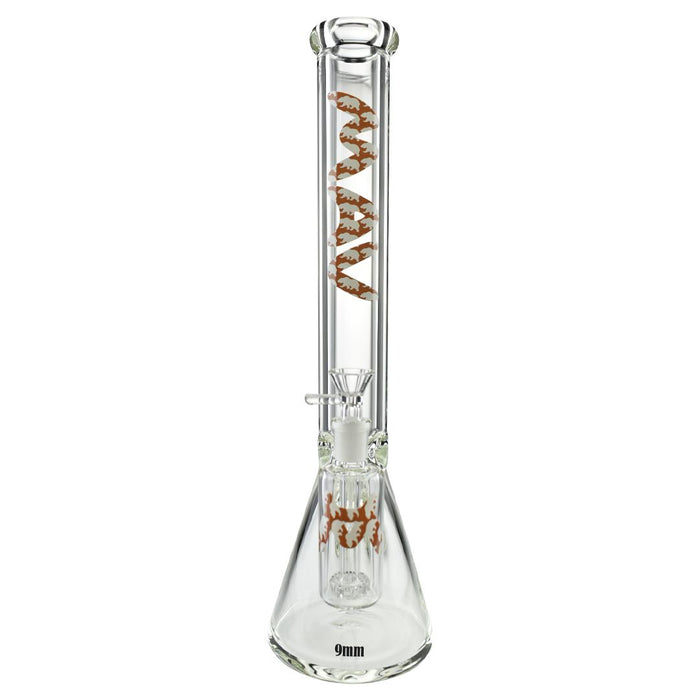 MAV Glass 18" x 9mm + Ash Catcher Combo Beaker Bong - 4 Colors