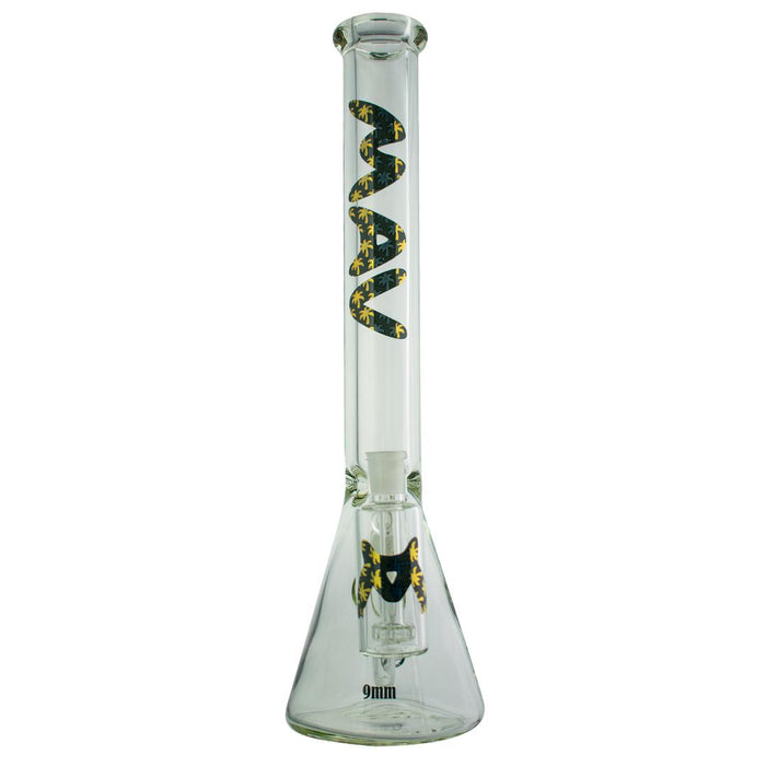 MAV Glass 18" x 9mm + Ash Catcher Combo Beaker Bong - 4 Colors