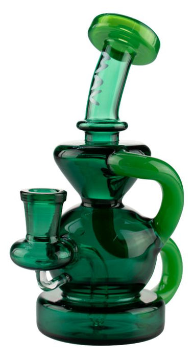 MAV Glass 7" Tahoe Recycler Dab Rig Forest Green / Teal