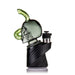 Vape device with green skull design on a white background