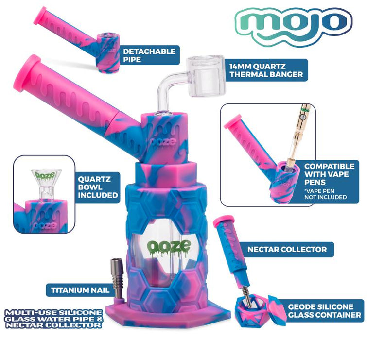 OOZE 'Mojo' 2-in-1 Silicone Water Pipe / Nectar Collector