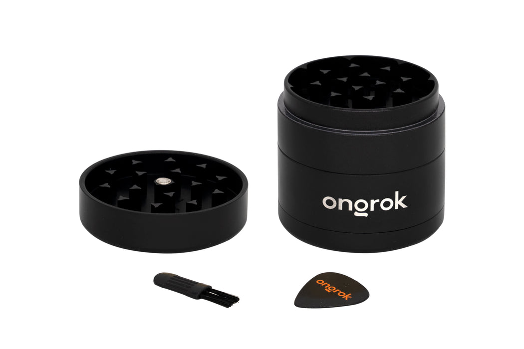 Ongrok Mini 4 Piece EZ Grinder Black