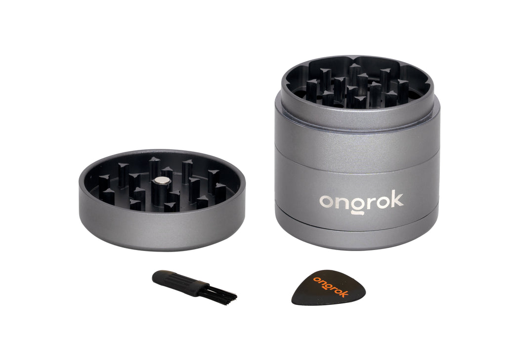 Ongrok Mini 4 Piece EZ Grinder Silver