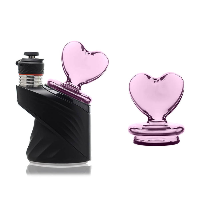 Calibear Pink Heart Dry Puffco Peak Glass Attachment