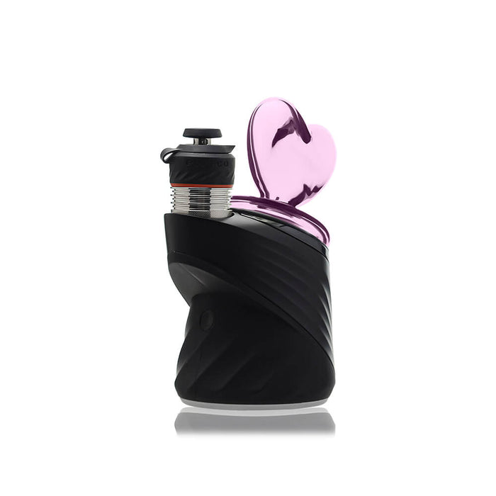 Calibear Pink Heart Dry Puffco Peak Glass Attachment