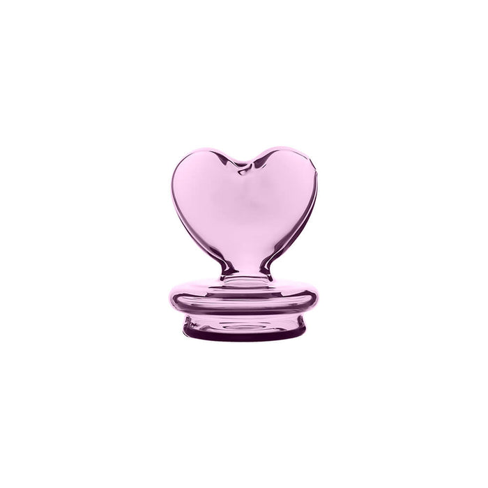 Calibear Pink Heart Dry Puffco Peak Glass Attachment