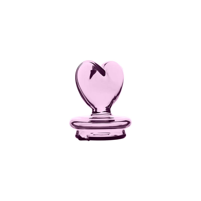 Calibear Pink Heart Dry Puffco Peak Glass Attachment