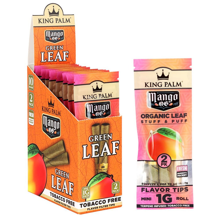 King Palm Hand-Rolled Leaf Wraps Mini 10 Pack Box