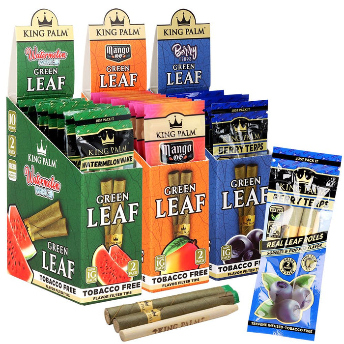 King Palm Hand-Rolled Leaf Wraps Mini 10 Pack Box