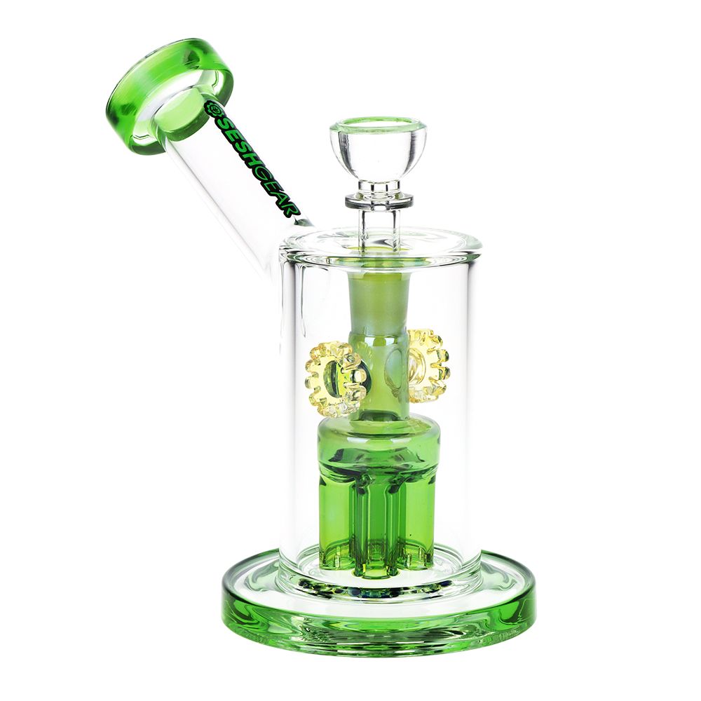 sheesh gear SeshGear Steampunk Gears Fumed Perc Glass Dab Rig — Kush Cargo