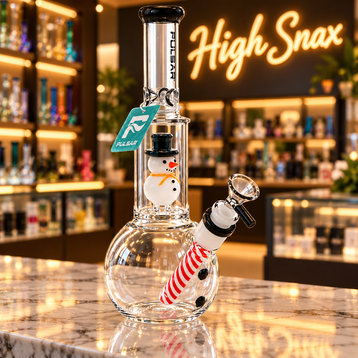Stoney Christmas Theme Snowman Glass Water Pipe