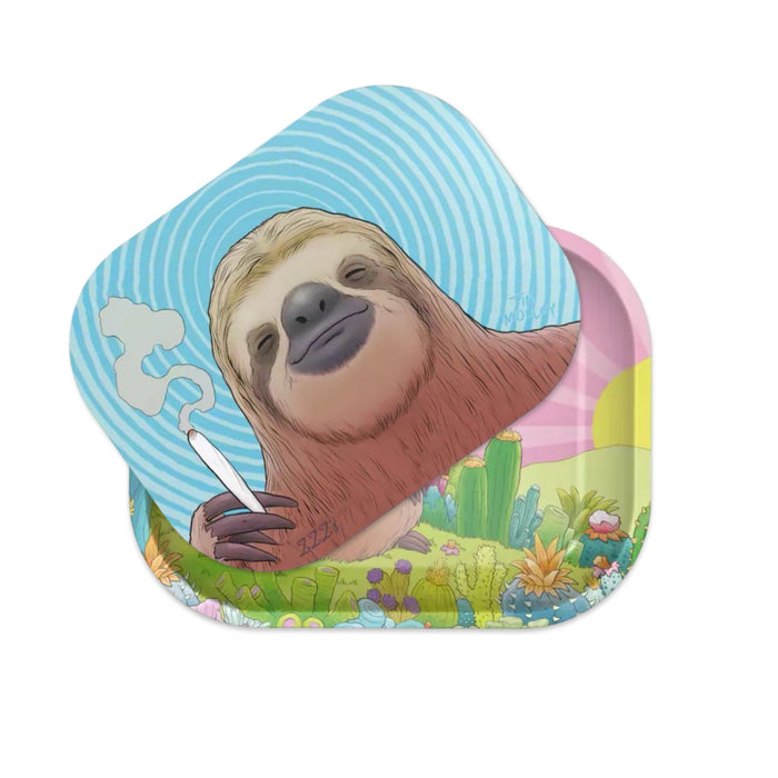 ZZZ’s Metal Rolling Tray With Lid - Stoner Sloth by Tim Molloy