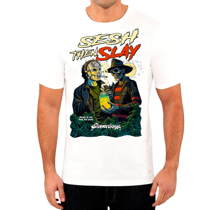 Stonerdays Sesh Then Slay Tee - 4 Colors