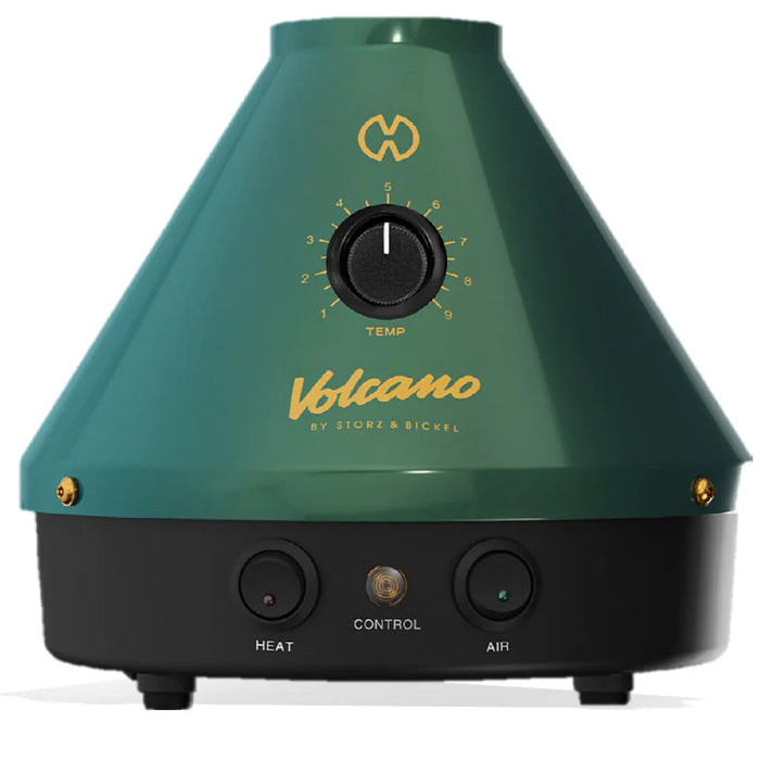 Green Volcano brand vaporizer on a white background