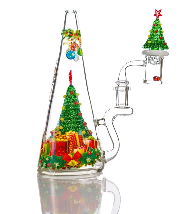 Toxic Glass Christmas Santa Stash Dab Rig Set