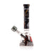 Glass bong with artistic design on a white background