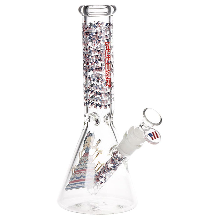 Pulsar Betty in Cake Beaker Glass Water Pipe 9.75"