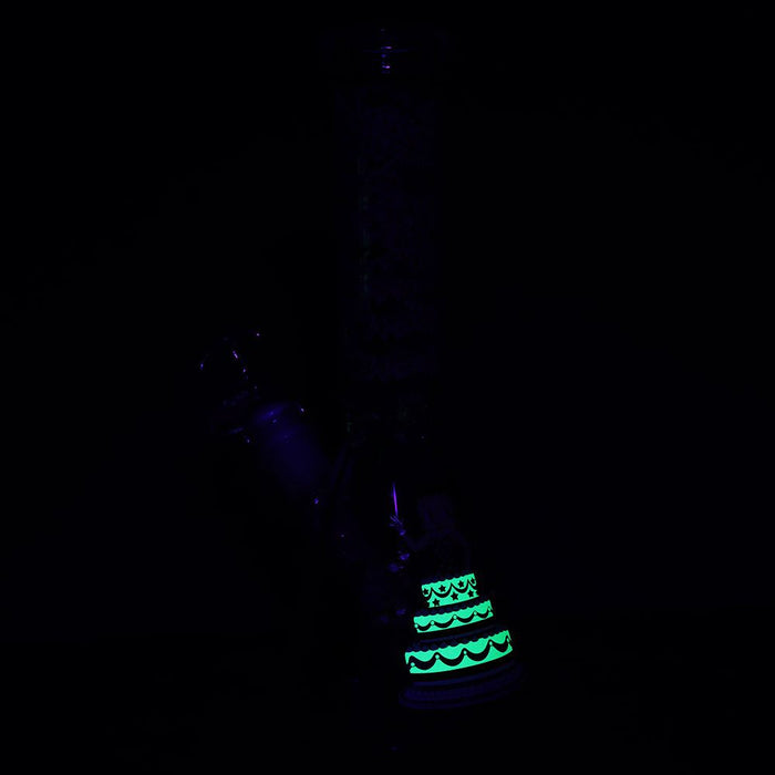 Pulsar Betty in Cake Beaker Glass Water Pipe 9.75"