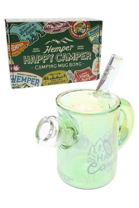 HEMPER Happy Camper Campfire Mug Glass Bong