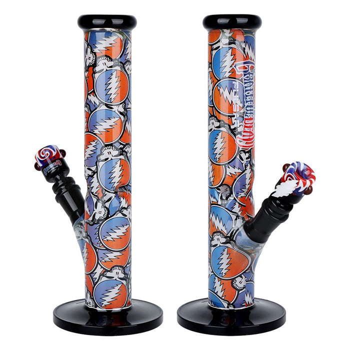 The Grateful Dead x Pulsar Inside Print Straight Tube Glass Water Pipe | 11.25" | 14mm F