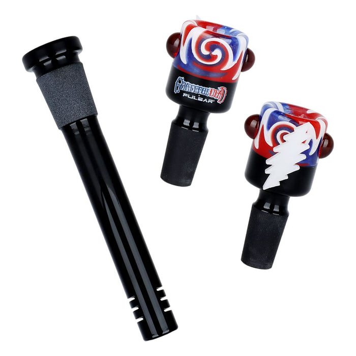 The Grateful Dead x Pulsar Inside Print Straight Tube Glass Water Pipe | 11.25" | 14mm F