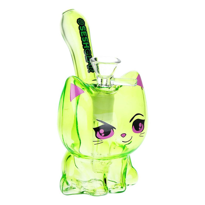 SeshGear Kitty Cat Glass Mini Water Pipe