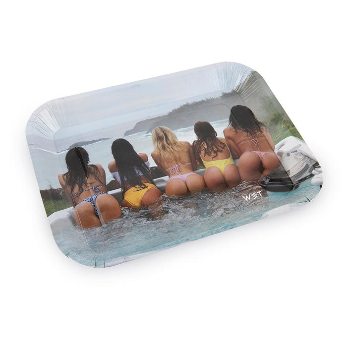 King Palm Rolling Plates 6-Pack Disposable Travel Rolling Trays - Island Girls