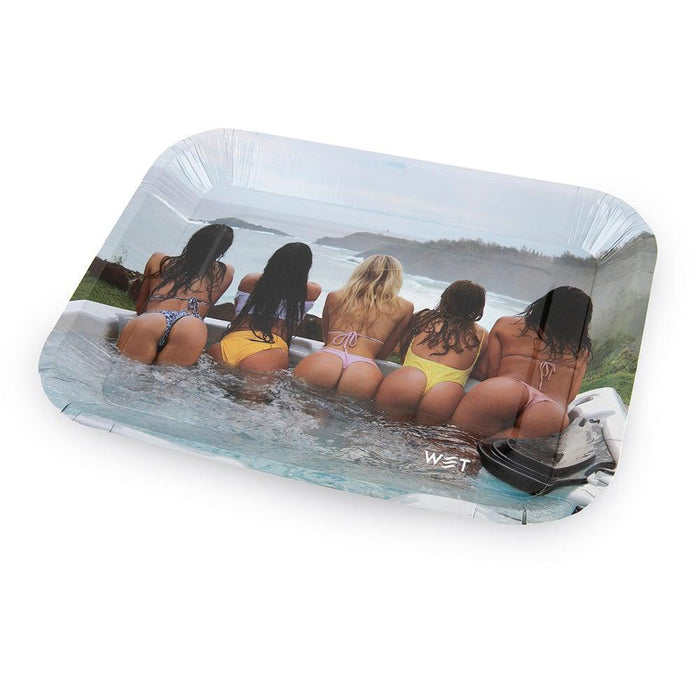 King Palm Rolling Plates 6-Pack Disposable Travel Rolling Trays - Island Girls
