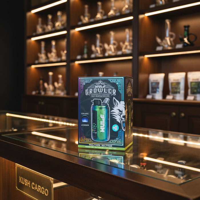 Wulf Mods Growler electronic dab rig standing at a highly compact 3 inches tall