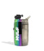 Multicolored water bottle with 'HULF' branding on a white background