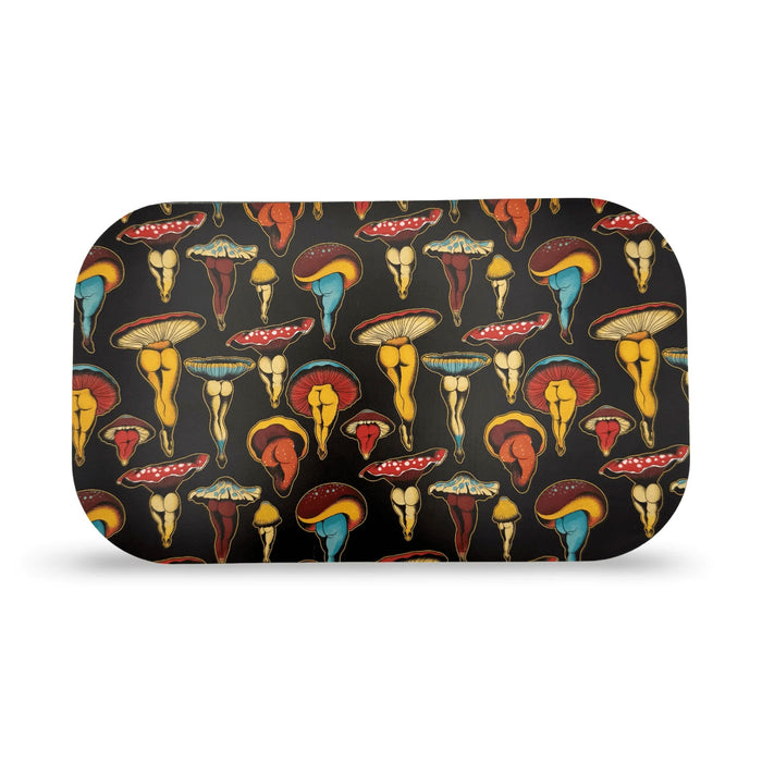 ZZZ’s Metal Rolling Tray With Lid - Shroom Booties by Cecilia Granata