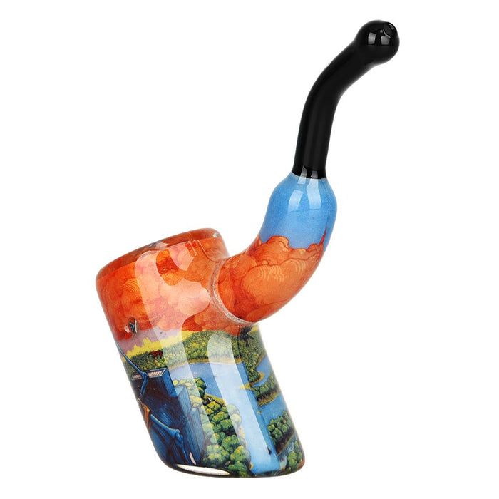 Grateful Dead Inside Print Bent Sherlock Pipe