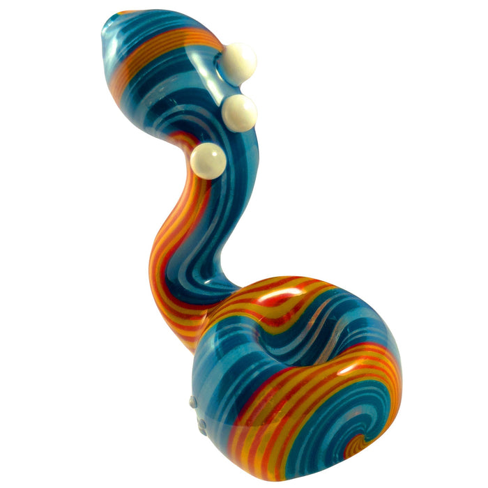 Crush Glass Standing Sherlock Hand Pipe