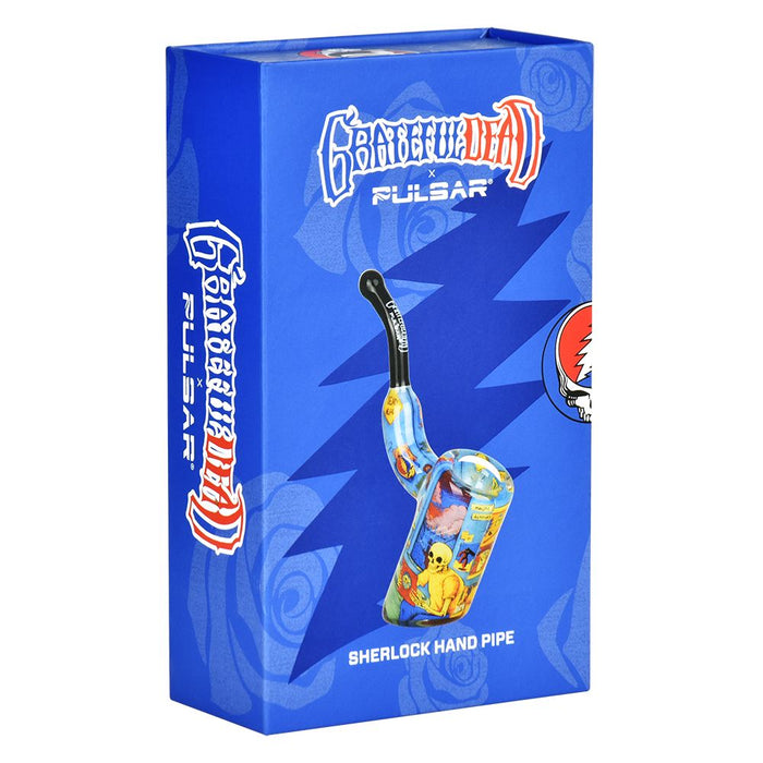 Grateful Dead Inside Print Bent Sherlock Pipe