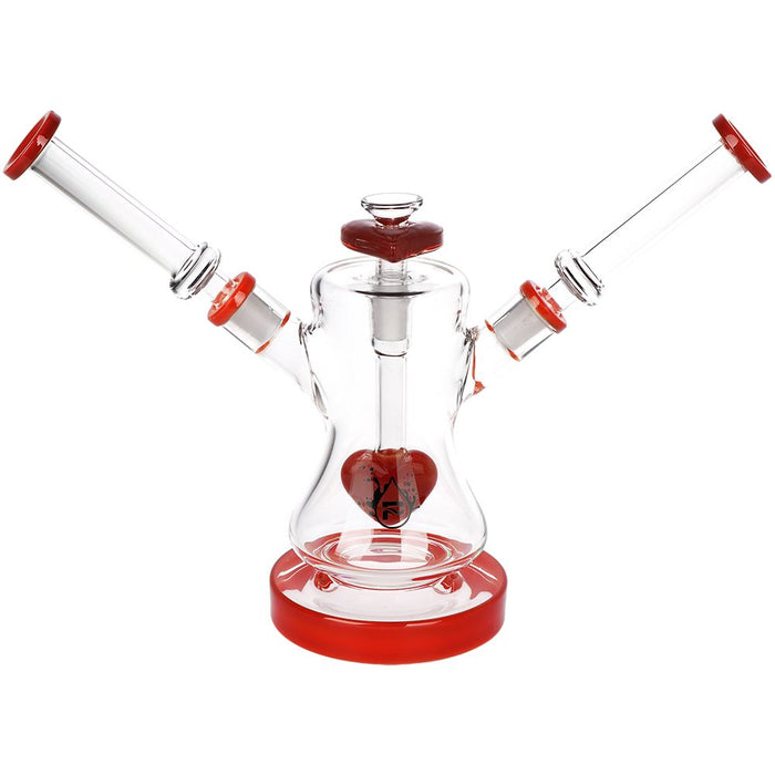Pulsar Date Night Dual Neck Glass Valentines Buddy Bong