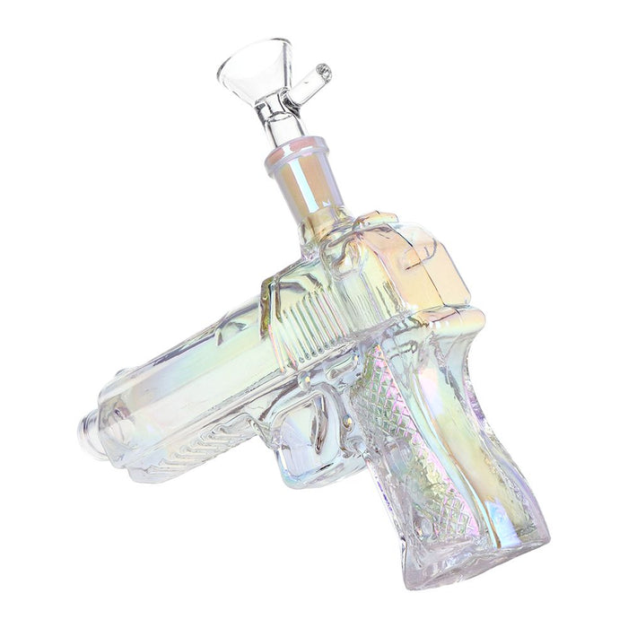 SeshGear Hand Gun Glass Water Pipe Novelty Pipe 3 Piece Set