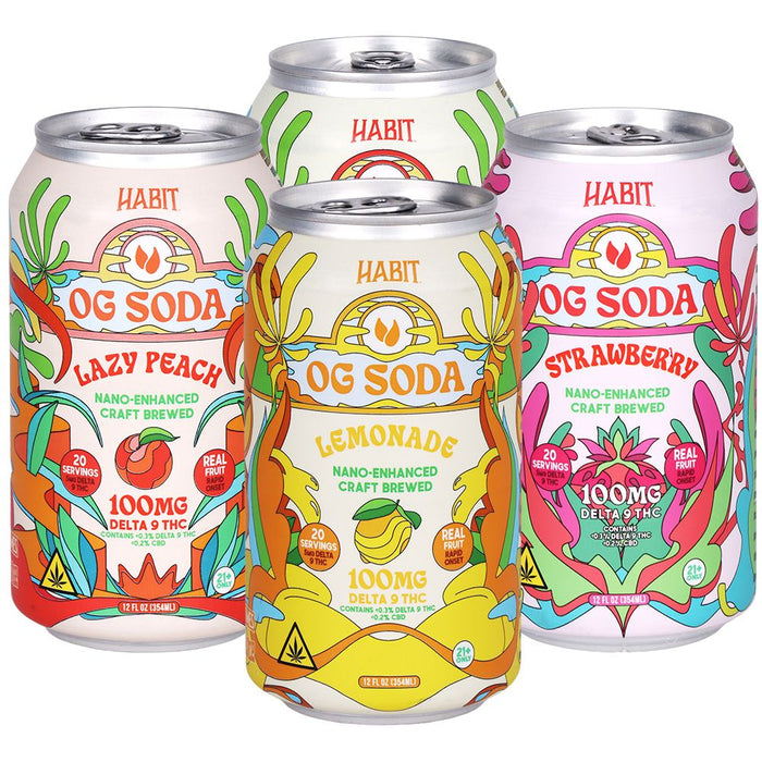 Habit D9 THC OG Soda | 12oz | 100mg | 6 Pack