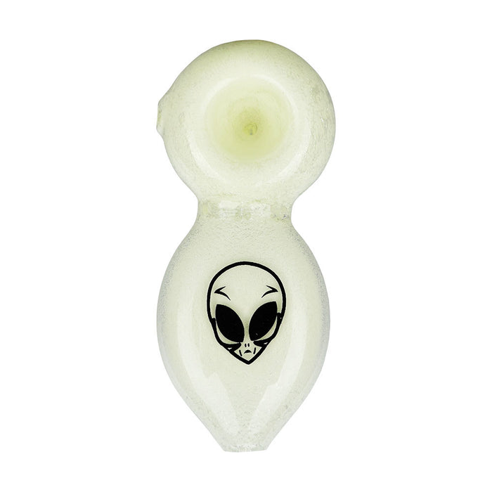 Alien Glow In The Dark Glass Spoon Pipe