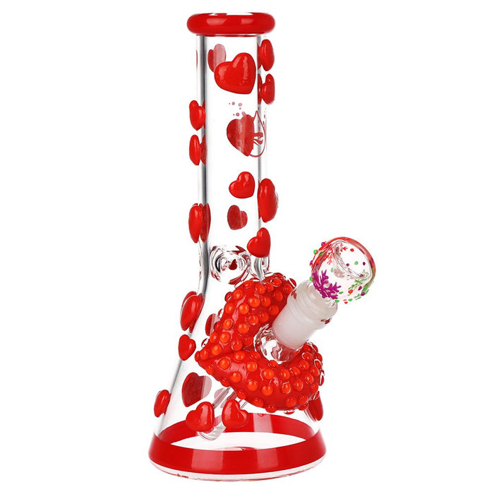 Pulsar Kiss My Lips Glow In Dark Valentines Beaker Bong