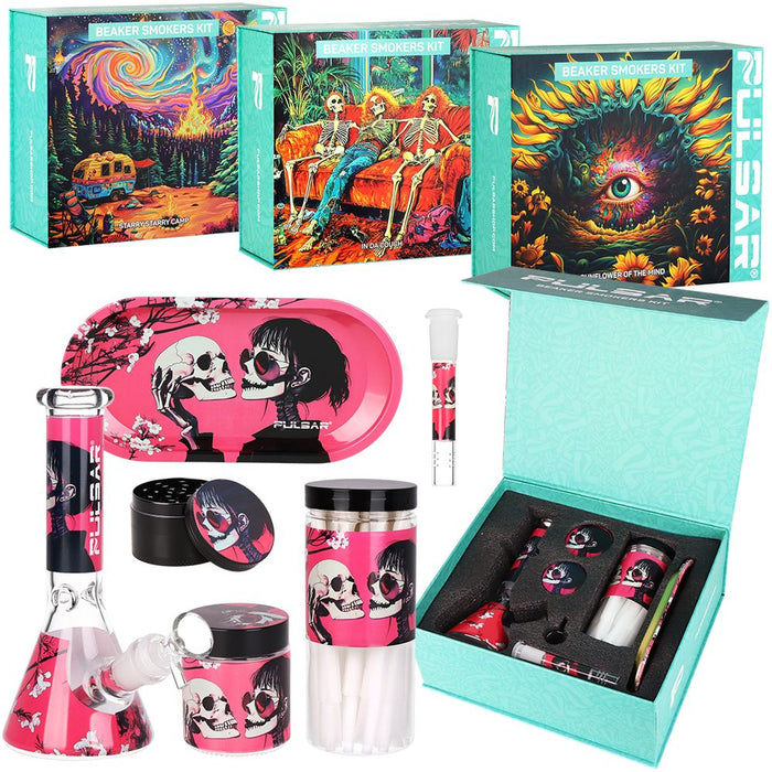 Design Series Beaker Water Pipe Smoker's Kit