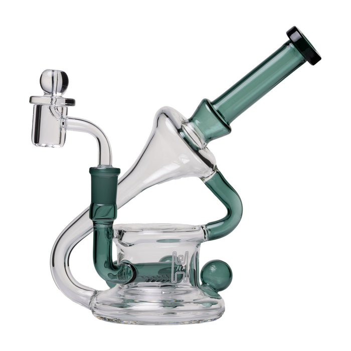 Human Grade 7.5" Recycler Triple Marble Glass Dab Rig