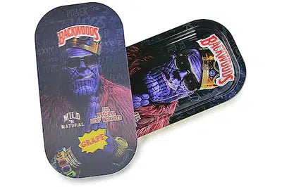 Slim 3D Holographic Rolling Tray With Lid - Purp Man