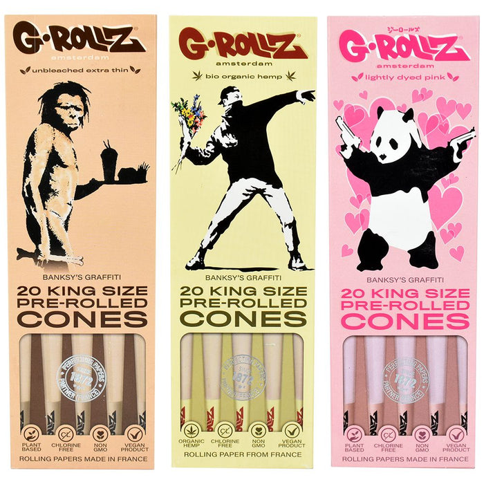 G-ROLLZ x Banksy's Graffiti Cones King Size - 20 Cone Pack