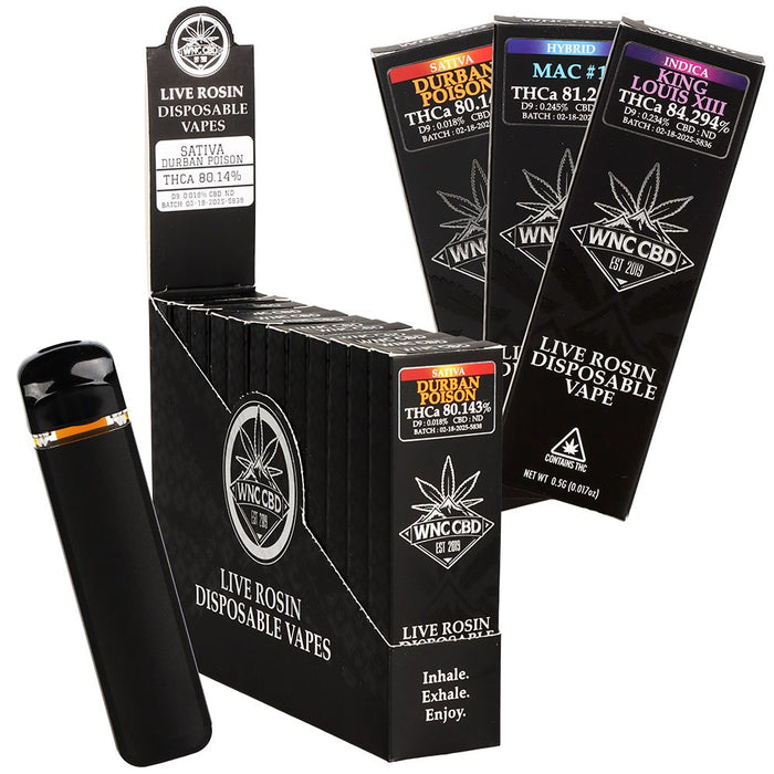 WNC THCA Live Rosin Disposable | 0.5g | 12ct Display