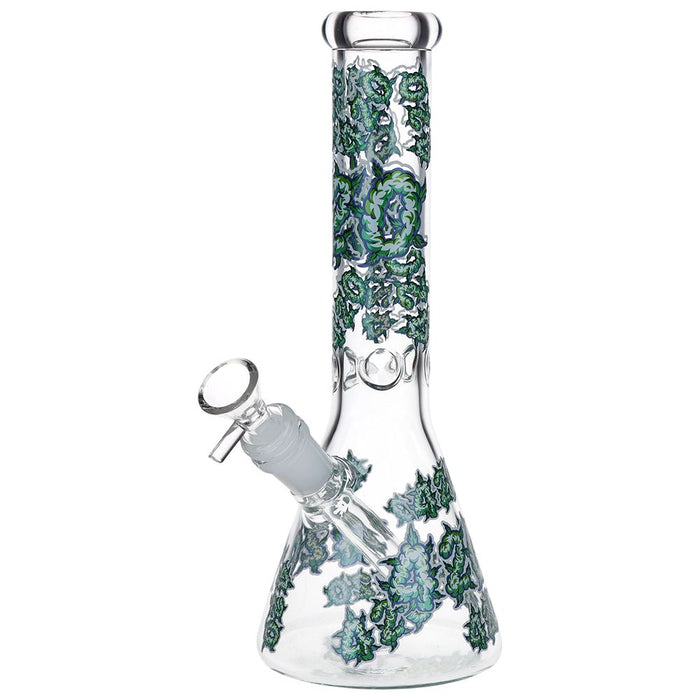 420 Clouds Glow In The Dark Beaker Bong