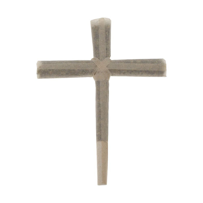 Cross-shaped object on a white background