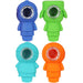 Four astronaut-shaped night lights in blue, green, turquoise, and orange, arranged in a 2x2 grid on a white background.