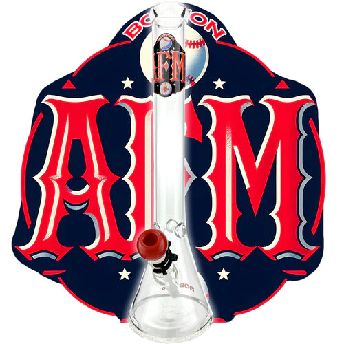AFM Glass Boston Baseball 18" Beaker Bong